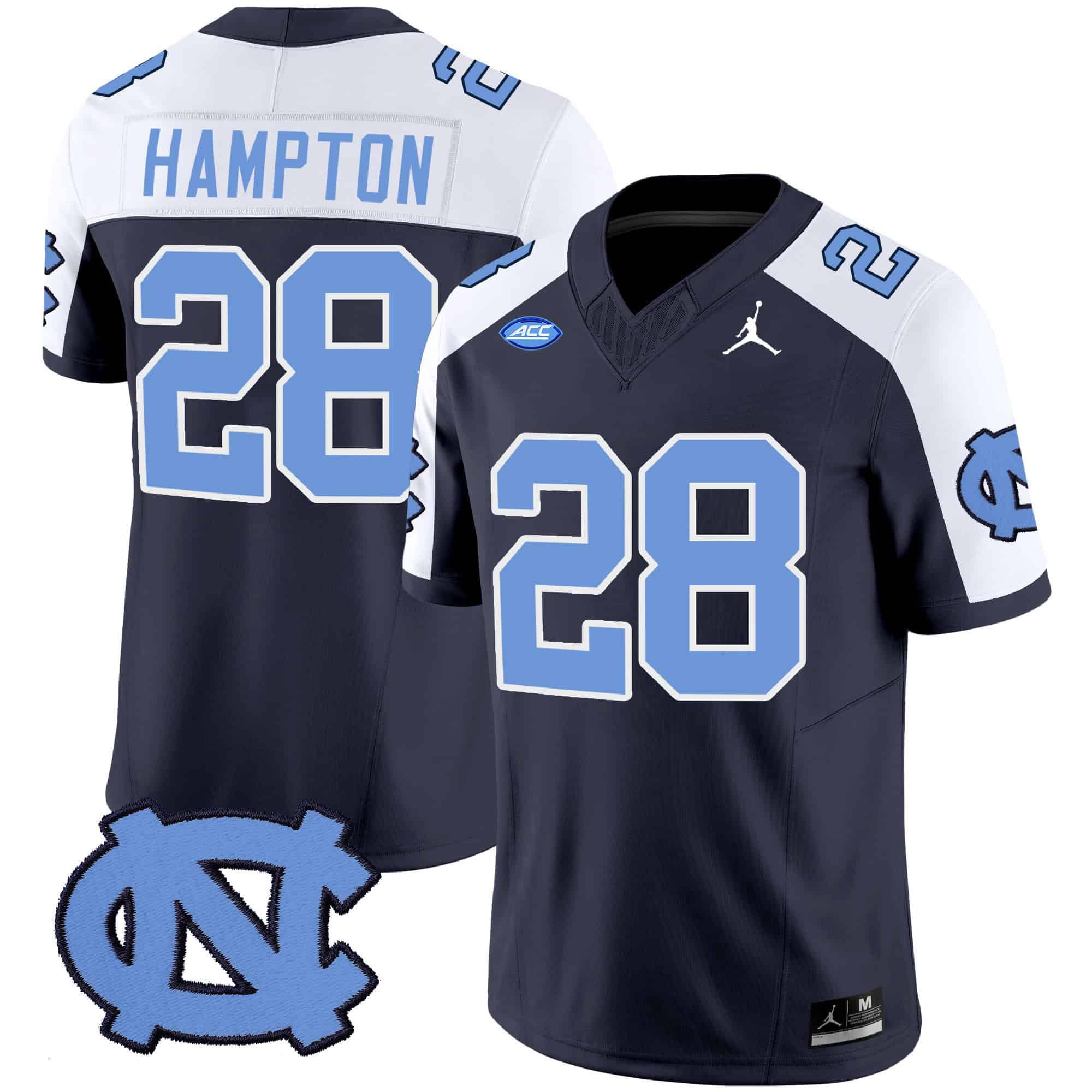 Men North Carolina Tar Heels #28 Hampton Drak Blue 2024 Vapor Limited NCAA Jersey->indianapolis colts->NFL Jersey